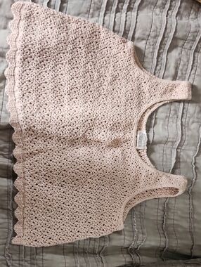 Cream Crochet Tank Top